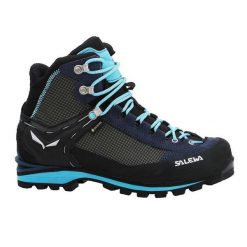 Damskie buty górskie Salewa Crow GTX. Niebieskie obuwie trekkingowe damskie Salewa, bez zapięcia. Za 978.75 zł.