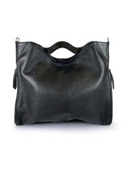 Florence Bags Skórzana torebka "Ge" w kolorze czarnym - 39 x 31 x 5 cm rozmiar: onesize. Czarne torebki klasyczne damskie Florence Bags, z materiału, na ramię, bez dodatków. Za 386.53 zł.