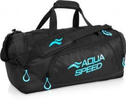 Torba sportowa pływacka na ramię 43l Aqua Speed. Czarne torby sportowe Aqua-Speed, bez wzorów, z materiału, duże. Za 100.99 zł.