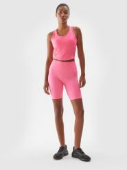 4F Legginsy krótkie treningowe damskie - różowe XL. Czerwone legginsy damskie 4F, s, bez wzorów, z dzianiny. W wyprzedaży za 39.99 zł.