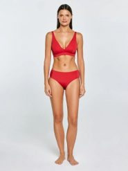 Dół od kostiumu kąpielowego czerwony Morrasa 603. Czerwone bikini Big Star, bez wzorów, z materiału. Za 79.99 zł.