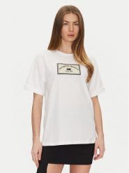 Elisabetta Franchi T-Shirt MA-035-51E2-V170 Biały Regular Fit. Białe t-shirty damskie Elisabetta Franchi, bez wzorów, z bawełny, bez kołnierzyka. Za 399.99 zł.