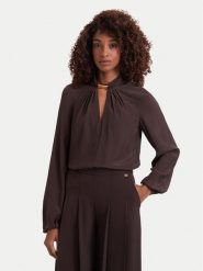 Marciano Guess Bluzka G6YH11 W3136 Brązowy Regular Fit. Brązowe bluzki damskie Marciano Guess, z aplikacjami, z wiskozy, bez kołnierzyka, bez ramiączek. Za 589.99 zł.