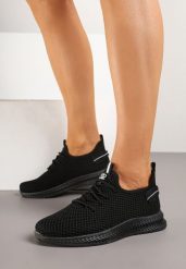 Czarne Buty Sportowe Sneakersy z Elastyczną Cholewką Lalissas. Czarne obuwie sportowe casual damskie Born2be, z jeansu. Za 44.99 zł.