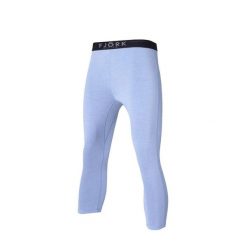Damskie legginsy termoaktywne 3/4 100% wełna merynosów - Bjork 210. Niebieskie legginsy damskie FJORK MERINO, bez wzorów, z wełny. Za 479.00 zł.