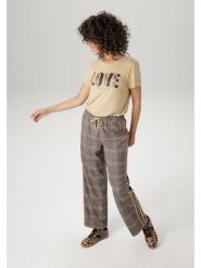 Aniston Spodnie w kolorze ciemnobrązowym rozmiar: 42. Brązowe spodnie materiałowe damskie Aniston, bez wzorów, z materiału. Za 97.51 zł.