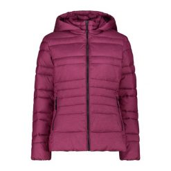Damska kurtka z kapturem CMP Snaps. Czerwone kurtki damskie CMP, xs, bez wzorów, z puchu, z kapturem. Za 506.50 zł.