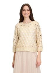 BETTY & CO Sweter w kolorze beżowym rozmiar: 44. Brązowe swetry klasyczne damskie Betty & Co, bez kołnierzyka. Za 154.95 zł.