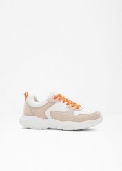 Sneakersy chunky. Brązowe obuwie sportowe casual damskie bonprix. Za 59.99 zł.