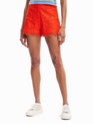 Desigual Szorty materiałowe Preston 23SWPW04 Pomarańczowy Regular Fit. Brązowe szorty damskie Desigual, bez wzorów, z materiału. Za 489.99 zł.