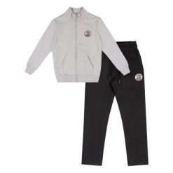 Bluza z zamek błyskawiczny na czas wolny. Szare bluzy damskie LEONE 1947 APPAREL, bez wzorów, z dresówki, bez kaptura. Za 273.65 zł.