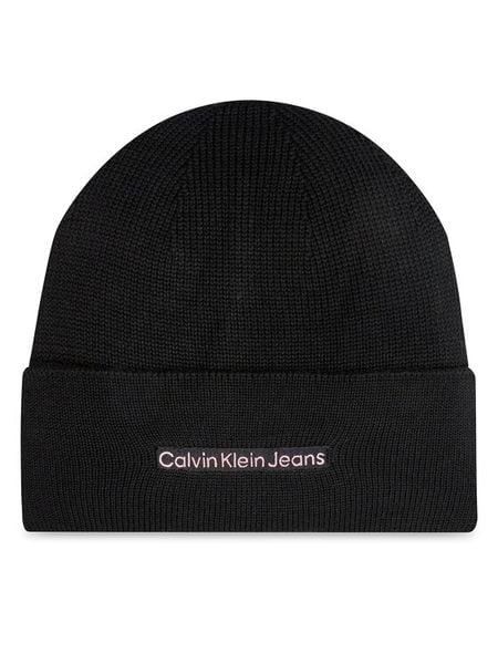 Calvin Klein Czapka Inst Embro K60K612651 Czarny. Czarne czapki damskie Calvin Klein, na zimę, bez wzorów, z bawełny. Za 119.99 zł.
