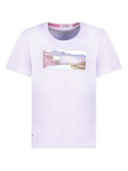 Geographical Norway Koszulka w kolorze fioletowym rozmiar: XXL. Różowe bluzki damskie Geographical Norway, xxl, bez wzorów, z bawełny, bez kołnierzyka, bez ramiączek. Za 66.16 zł.
