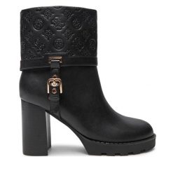 Botki Guess. Czarne botki damskie Guess, bez obcasa, na słupku, bez zapięcia. Za 569.99 zł.