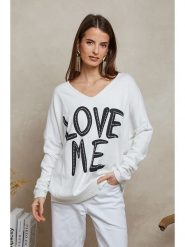 Plume Sweter "Manor" w kolorze białym rozmiar: M. Białe swetry klasyczne damskie Plume, m, bez kołnierzyka. Za 180.06 zł.