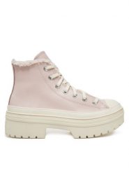 Converse Trampki Chuck Taylor All Star Lugged Heel Sherpa A09346C 662 Różowy. Czerwone trampki damskie Converse, bez wzorów, z materiału, bez zapięcia. Za 299.99 zł.