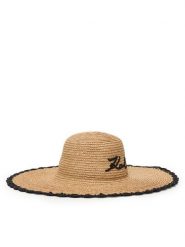 KARL LAGERFELD Kapelusz B1W46084 Beżowy. Brązowe kapelusze damskie KARL LAGERFELD, bez wzorów, z syntetyku. Za 549.99 zł.