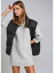 Monki Sukienka dzianinowa w kolorze szarym rozmiar: L. Szare swetry klasyczne damskie Monki, l, z dzianiny, bez kołnierzyka. Za 69.99 zł.