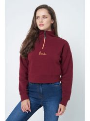 Bench Bluza "Rochelle" w kolorze bordowym rozmiar: 44. Czerwone bluzy damskie Bench, bez wzorów, z bawełny, bez kaptura. Za 61.89 zł.