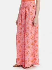 Roxy Spodnie materiałowe W126-RXLTR-1022-13P Różowy Regular Fit. Czerwone spodnie materiałowe damskie Roxy, bez wzorów, z materiału. Za 129.99 zł.