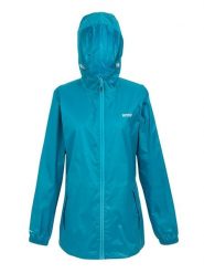 Regatta Kurtka przeciwdeszczowa "Pack It III" w kolorze błękitnym rozmiar: 34. Niebieskie kurtki sportowe damskie Regatta, bez wzorów, bez kaptura. Za 116.95 zł.