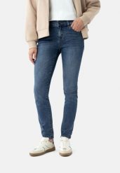 Jeansy rurki, Slim Fit, D-MONTANA 16. Niebieskie jeansy damskie Volcano, bez wzorów, z bawełny. Za 169.99 zł.