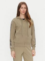 Guess Bluza W5RQ03 KBYE2 Zielony Regular Fit. Zielone bluzy damskie Guess, xl, z aplikacjami, z syntetyku, bez kaptura. Za 499.99 zł.
