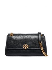 Tory Burch Torebka Charlie Quilted Small Shoulder Bag 185829 Czarny. Czarne torebki klasyczne damskie Tory Burch, ze skóry, bez dodatków. Za 2,384.00 zł.