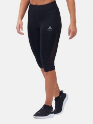 Odlo Legginsy sportowe "3/4 Essentials" w kolorze czarnym rozmiar: S. Czarne legginsy damskie ODLO, s, bez wzorów, z materiału. Za 149.31 zł.