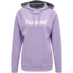 Bluza z kapturem Hummel hmlgo cotton logo. Czerwone bluzy damskie Hummel, s, bez wzorów, z bawełny, z kapturem. Za 198.05 zł.