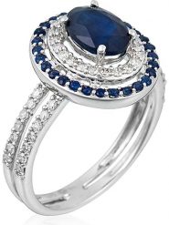 ATELIER DU DIAMANT Złoty pierścionek "Firenze nouvelle" z diamentami rozmiar: 54. Niebieskie pierścionki damskie ATELIER DU DIAMANT, z diamentem, złote. Za 3,001.99 zł.