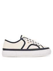 Tommy Hilfiger Tenisówki Platform Vulc Piping FW0FW09394 Biały. Białe obuwie sportowe damskie Tommy Hilfiger, bez wzorów, z materiału, bez zapięcia. Za 409.99 zł.