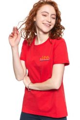 LEE T SHIRT DAMSKI CHEST LOGO TEE WARP RED L43ZFEKG 112109773. Czerwone t-shirty damskie Lee, l, bez wzorów, bez kołnierzyka. W wyprzedaży za 39.99 zł.