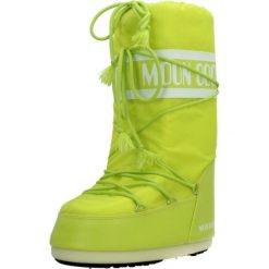 Buty MOON BOOT ICON NYLON Żółty. Żółte obuwie trekkingowe damskie Moon Boot, z nylonu, bez zapięcia. Za 651.65 zł.