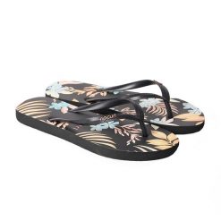 Japonki plażowe damskie Rip Curl Sun Dance 90. Czarne klapki damskie Rip Curl, bez wzorów, bez obcasa, bez zapięcia. Za 39.99 zł.