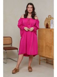 Curvy Lady Sukienka w kolorze różowym rozmiar: 40/42. Różowe sukienki damskie Curvy Lady, bez wzorów, z koronki, klasyczne, bez ramiączek. Za 79.77 zł.