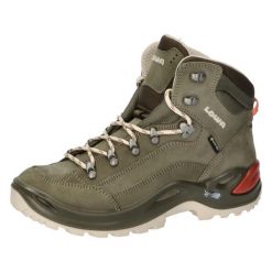 Buty trekkingowe damskie Lowa Renegade Mid Gtx. Zielone obuwie trekkingowe damskie Lowa, z materiału, za kostkę, bez zapięcia. Za 753.90 zł.