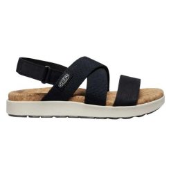 Sandały turystyczne damskie Keen Elle Criss Cross. Czarne sandały damskie Keen, bez wzorów, z gumy, bez obcasa, bez zapięcia. Za 247.00 zł.