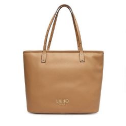 Torebka Liu Jo. Brązowe shopper bag Liu Jo, bez wzorów, bez dodatków. Za 599.99 zł.