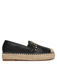 DeeZee Espadryle MSD53 Czarny. Czarne espadryle damskie DeeZee, bez wzorów, ze skóry, bez obcasa. Za 99.99 zł.