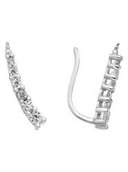 Luxenter Srebrne kolczyki-wkrętki z cyrkoniami rozmiar: onesize. Szare kolczyki damskie Luxenter, z cyrkonią, srebrne, z zapięciem typu bigiel. Za 69.99 zł.