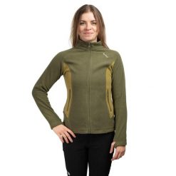 Bluza trekkingowa damska Naturehike Fleece CYY2441FS060. Zielone bluzy damskie NATUREHIKE, bez wzorów, bez kaptura. Za 199.99 zł.