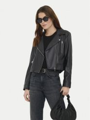 ONLY Kurtka z imitacji skóry Carmen 15361396 Czarny Regular Fit. Czarne kurtki damskie Only, l, bez wzorów, ze skóry, bez kaptura. Za 199.99 zł.