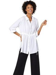 WITT WEIDEN Bluzka w kolorze białym rozmiar: 52. Białe bluzki damskie WITT WEIDEN, bez wzorów, z wiskozy, bez kołnierzyka, bez ramiączek. Za 56.53 zł.