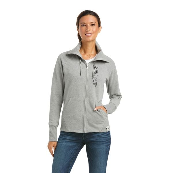 Bluza damska Ariat Team Logo. Szare bluzy damskie Ariat, bez wzorów, bez kaptura. Za 345.00 zł.