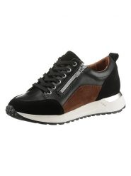 Heine Skórzane sneakersy w kolorze czarno-brązowym rozmiar: 39. Brązowe obuwie sportowe damskie Heine, bez zapięcia. Za 162.11 zł.