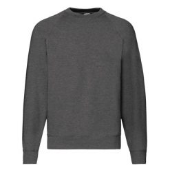 Klasyczna Bluza Raglanowa Unisex Dla Dorosłych. Szare bluzy damskie Fruit of the Loom, l, bez wzorów, z bawełny, z kapturem. Za 85.99 zł.