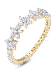 DI GIORGIO Pozłacany pierścionek z cyrkonią rozmiar: 54. Żółte pierścionki damskie DI GIORGIO, z cyrkonią, pozłacane. Za 170.07 zł.