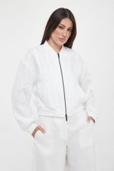 Kurtka damska bomberka lniana ARMANI EXCHANGE. Kurtki damskie Armani Exchange, s, bez wzorów, bez kaptura. Za 1,169.00 zł.