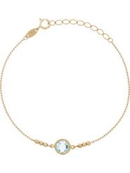 OR ÉCLAT Złota bransoletka "Belle Topaze" z topazem rozmiar: onesize. Niebieskie bransoletki damskie Or Éclat, złote. Za 782.99 zł.